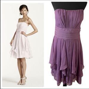 David’s Bridal Chiffon Dress with Layered Skirt Size 12